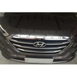 Хром накладка на капот Hyundai Tucson 2016